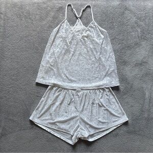 Flora by Flora Nikrooz White Pajama Set with Shorts - Large